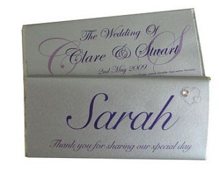 personalised place setting favour by tailored chocolates and gifts