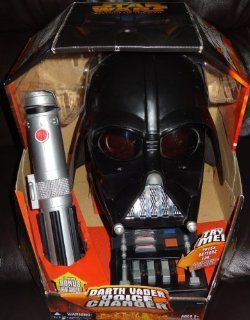 Star Wars Revenge of the Sith Darth Vader Voice Changer Helmet w/ Bonus Lightsaber Toys & Games