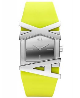 AX Armani Exchange Watch, Womens Yellow Silicone Strap 39x28mm AX3148   Watches   Jewelry & Watches