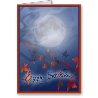 Happy Samhain Moon & Veil Greeting Card