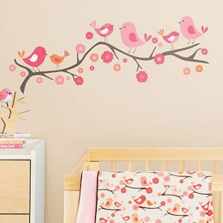 springtime birdie wall sticker by nubie modern kids boutique