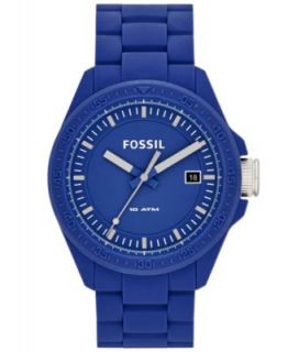 Fossil Mens Chronograph Retro Traveler Blue Silicone Strap Watch 44mm CH2872   First @   Watches   Jewelry & Watches