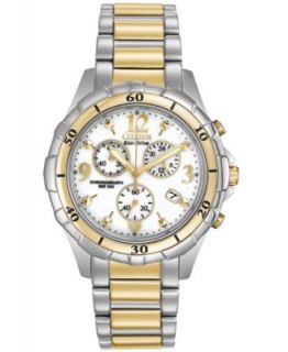 Citizen Womens Eco Drive Sport Chronograph Two Tone Stainless Steel Bracelet Watch 35mm FB1114 51A   A Exclusive   Watches   Jewelry & Watches