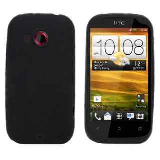 CoverON Soft Silicone BLACK Skin Cover Case for HTC DESIRE C / WILDFIRE C / GOLF [WCL228] Cell Phones & Accessories