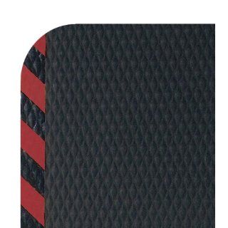 Andersen 423 Nitrile Rubber Hog Heaven Anti Fatigue Mat with Red Striped Border, 3' Length x 2' Width x 5/8" Thick, For Dry Areas