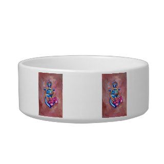 Anchor Tattoo Cat Water Bowl