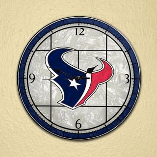 Houston Texans NFL Art Glass Wall Clock