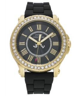 Juicy Couture Watch, Womens Pedigree Black Silicone Strap 38mm 1901055   Watches   Jewelry & Watches