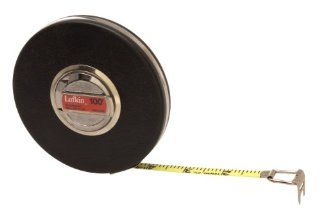 Lufkin HW226D 3/8 Inch x 100 Foot Engineer Foot Banner Yellow Clad Tape   Tape Reels  