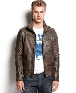 G Star Jacket, Leather Biker   Coats & Jackets   Men