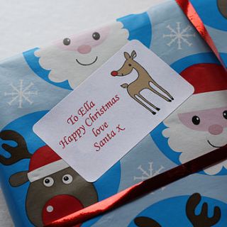 personalised children's christmas gift labels by apple of my eye design