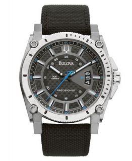 Bulova Mens Precisionist Black Kevlar Strap Watch 47mm 96B132   Watches   Jewelry & Watches