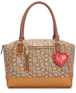 Calvin Klein Hudson CK Jacquard Satchel   Handbags & Accessories