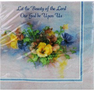 Lilac Floral Religious Themed Paper Luncheon Napkins Health & Personal Care