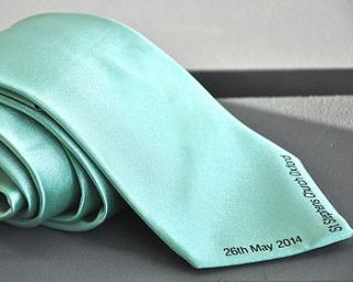 personalised guest message tie by the letteroom