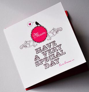 'have a very special day' mother's day card by come for a dream