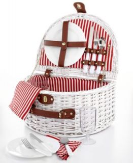 Martha Stewart Collection Brown Wicker Picnic Basket for 4   Collections   For The Home
