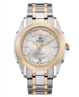 Bulova Mens Diamond Accent Two Tone Bracelet Watch 42mm 98E003   Watches   Jewelry & Watches