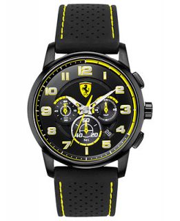 Scuderia Ferrari Watch, Mens Chronograph Auto dEpoca Black Silicone Strap 44mm 830061   Watches   Jewelry & Watches