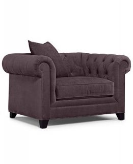Martha Stewart Collection Fabric Living Room Chair, Saybridge Arm Chair Custom Colors 52W x 40D x 31H   Furniture