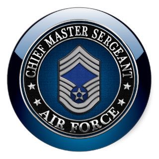 [500] Air Force Chief Master Sergeant (CMSgt) Round Stickers
