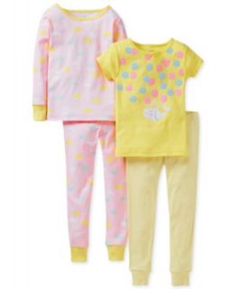 Carters Toddler Girls 4 Piece Fitted Cotton Love Pajamas   Kids