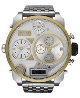 Diesel Watch, Analog Digital Gunmetal Ion Plated Stainless Steel Bracelet 66x57mm DZ7247   Watches   Jewelry & Watches