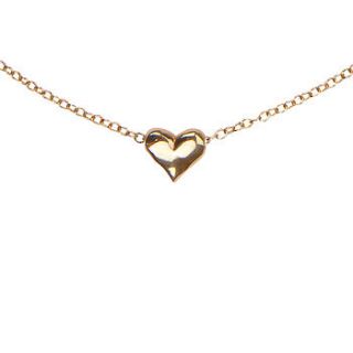 heart necklace in 18k gold plated sterling silver by chupi