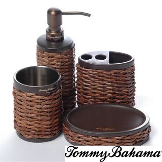 Tommy Bahama Retreat Wicker Bath Accessory 4 pioece Set Tommy Bahama Bathroom Accessory Sets