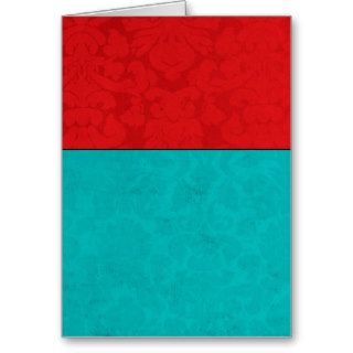 Red Vintage & Turquoise Card