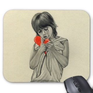 Broken Heart Boy Mousepad
