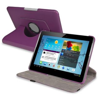 BasAcc Purple Swivel Case for Samsung Galaxy Tab 2 P5100/P5110/10.1 inch BasAcc Tablet PC Accessories