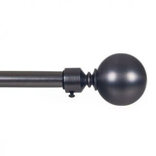Lavish Home 3/4" Pewter Curtain Rod with Sphere Finial