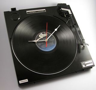 personalised pioneer turntable clock by vyconic