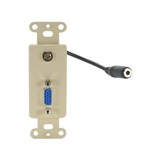 Wired Home WPHD1535I VGA + 3.5mm Wall Plate Insert Ivory Electronics