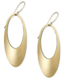 14k Gold Earrings, Open Oval Hoop   Earrings   Jewelry & Watches