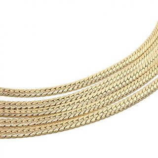 Bellezza Bronze 5 Strand Curb Link 17 3/4" Necklace