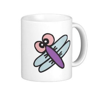 silly little cartoon dragonfly mug