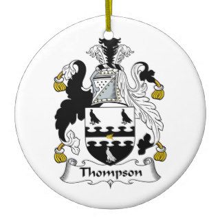 Thompson Family Crest Christmas Ornament