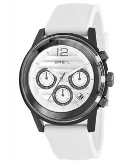 Breil Watch, Mens Chronograph White Polyurethane Strap 45mm TW1081   Watches   Jewelry & Watches