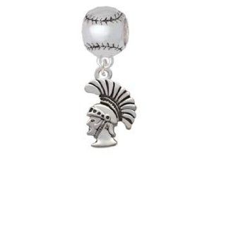 Small Trojan   Mascot Softball Charm Bead Delight Jewelry Jewelry