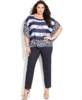 MICHAEL Michael Kors Plus Size Butterfly Sleeve Embellished Top & Sausalito Bootcut Jeans   Plus Sizes