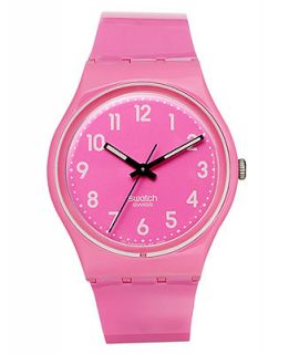 Swatch Watch, Unisex Swiss Dragon Fruit Shiny Pink Polyurethane Strap 34mm GP128   Watches   Jewelry & Watches