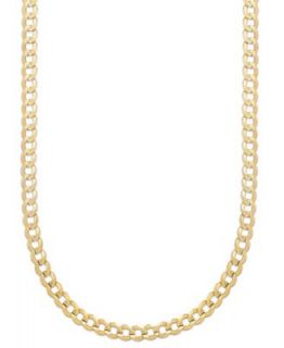 14k Gold Necklaces, Curb Chain (4 3/5 7mm)   Necklaces   Jewelry & Watches