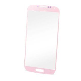 ivencase Replacement Front Screen Glass Cover for Samsung Galaxy S4 S IV i9500 Pink + One Phone Sticker + One " ivencase " Anti dust Plug Stopper Cell Phones & Accessories