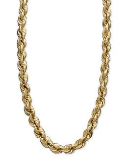 14k Gold Necklace, 30 Hollow Rope Chain   Necklaces   Jewelry & Watches