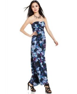 Jessica Simpson Dress, Strapless Printed Maxi   Dresses   Women