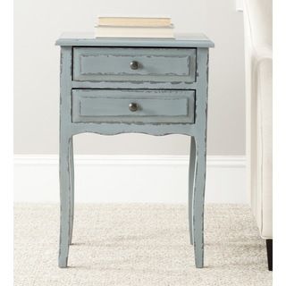 Lori Distressed Pale Blue Accent Table Safavieh Coffee, Sofa & End Tables