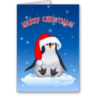 Christmas Baby Penguin Greeting Cards