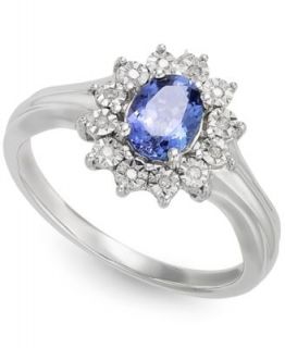 Sterling Silver Ring, Tanzanite (3/4 ct. t.w.) and Diamond Accent Ring   Rings   Jewelry & Watches